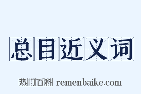 总目近义词是什么意思的图片